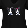 thumbnail image 4 of Inktastic Boston Terriers (dark Apparel) Women's Plus Size V-Neck T-Shirt, 4 of 5