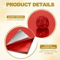 thumbnail image 3 of 5x5 Inch Foil Candy Wrappers, Square Glossy Aluminium Foil Candy Wrapping Paper Red, 100 Pcs, 3 of 7
