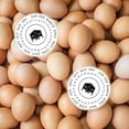 thumbnail image 6 of Laid On Date Stickers  50 Pack  2" Round Stickers  Farm Fresh Stickers  Egg Carton Stickers  White with Chicken Coop Design, 6 of 7