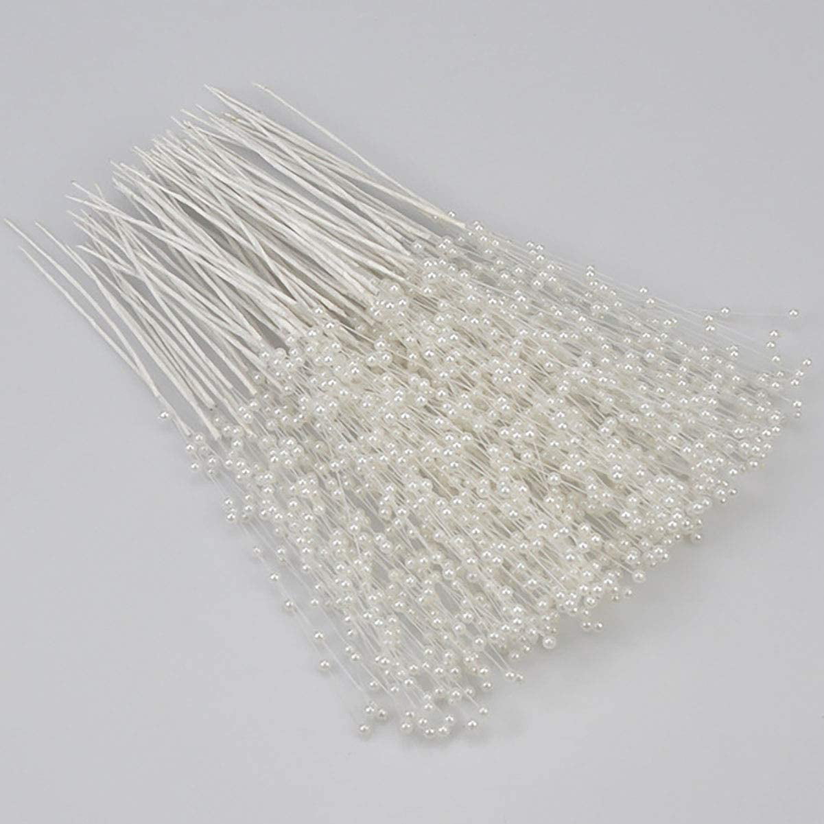 Yirtree 50 Stems Imitation Pearl Sticks Beaded String for Crafts Spray  Beads Wire Stems DIY Accessories Christmas Garland Wedding Bridal Flower  Bouquet Party Table Decor 
