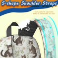 thumbnail image 5 of Multicolor Cat and Flower White Pattern 17" Waterproof Oxford School Backpacks for Teens, S-Shape Padded Straps, for School, Travel, Hiking, Camping, 5 of 5