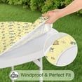 thumbnail image 5 of Yellow Cartoon Unicorn Star Lightning Pattern Round Fitted Tablecloth with Elastic Edge,Dining Table Cover Waterproof,Outdoor Round Tablecloth for Camping,Dining,Indoor and Outdoor, 5 of 7