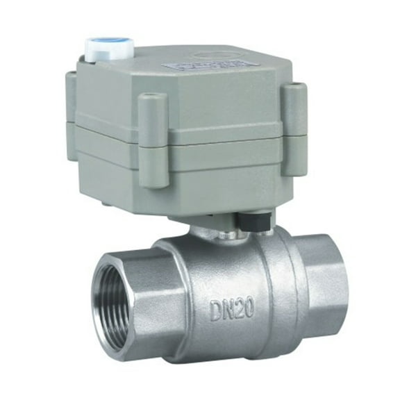 DN25 1" Two wires control Normally Open Electric Ball Valve,AC110-230V Stainless steels Motorized Ball Valve，With indication and manual
