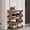 Brown-4, variant on HDUTNGISN 3 Tier Foldable Bamboo Shoe Rack,Tool Free Setup Shoe Organizer, 20x10x15in Entryway Storage,Tawney