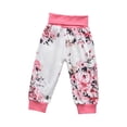 thumbnail image 3 of Qiylii 4Pcs Baby Clothes Set, Letter Print Romper+Floral Pant+Hat+Headband, 3 of 8