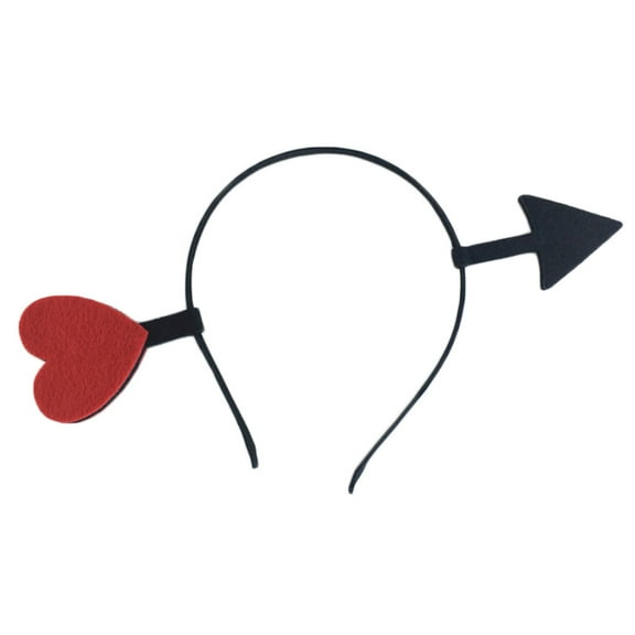 Funny Red Love Heart for Arrow Boppers Headband Valentines Day Elastic Hair Hoop Hair Accessories for Holiday Party Prop