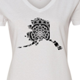 thumbnail image 4 of Inktastic Alaska Silhouette Mandala Women's V-Neck T-Shirt, 4 of 5