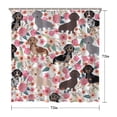 thumbnail image 5 of Dachshund and Flower Shower Curtain 72"x72" ,Bathroom Decorative Shower Curtains Set with 12 Hooks,Modern Waterproof Washable Shower Curtain, 5 of 6