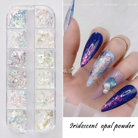 

KKCXFJX Hot Nail Xingyue Translucent Metal Nail Patch Sequins Summer Nail Art Gifts for Women