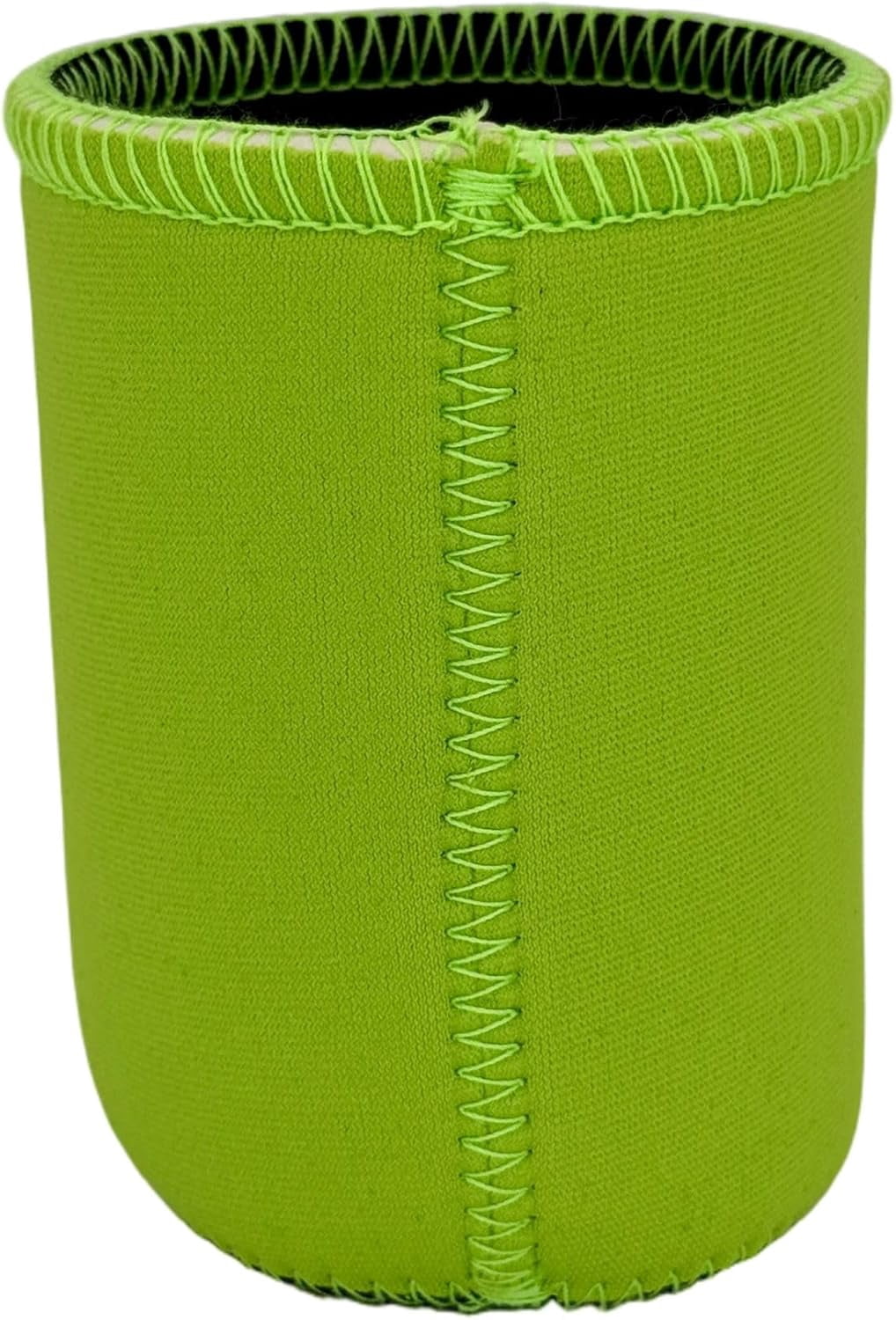 Blank Neoprene Full Bottom Can Coolie (6 Pack, Neon Green)