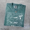 thumbnail image 2 of Sea Turtle Wave Pattern Graphic Print T-Shirt | Vintage Ocean Wildlife Tee | Retro Marine Nature Unisex Top, 2 of 7