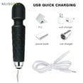 thumbnail image 5 of BadPiggies Personal Wand Massager Rechargeable Handheld Muscle Massager, 20 Vibrating Patterns 8 Speeds Potable for Back Neck Shoulder Sports Recovery, Purple, 5 of 6