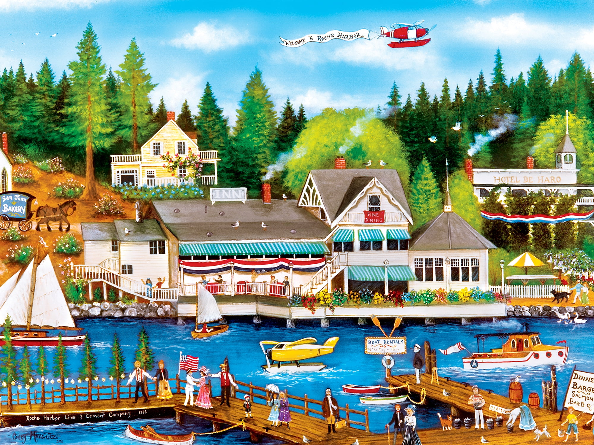 Homegrown - Roche Harbor 750 Piece Interlocking Jigsaw Puzzle for Adults