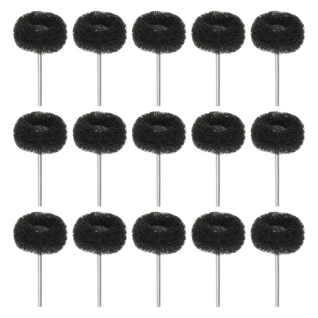 Unique Bargains 50 Pcs Roue Abrasive 1 Pouce 400 Grains 3/32 Pieds Tampons de Raclage Multi-Couches, Noir
