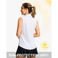 thumbnail image 3 of Camiseta de golf G Gradual sin mangas para mujer UPF 50+, color blanco jaspeado, 3 of 6