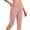 Pink, variant on ZyeKqe Capri Leggings with Pockets for Women High Waisted Yoga Capris Knee Length Workout Cropped Tights