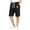 Black, variant on FSYBOA Boys Cotton Shorts, Casual Knee Length Drawstring Elastic Waist Athletic Shorts Black Size 10-12 T