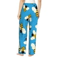thumbnail image 3 of Xecao Flying Bees Women's Straight Lounge Pajama Pants: The Epitome of Relaxed Sleepwear, 3 of 9