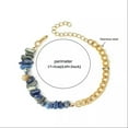 thumbnail image 2 of QQTDFG Natural Amazon Crystal Chip Stone Gold Stainless Steel Bracelet Reiki Healing-default, 2 of 5