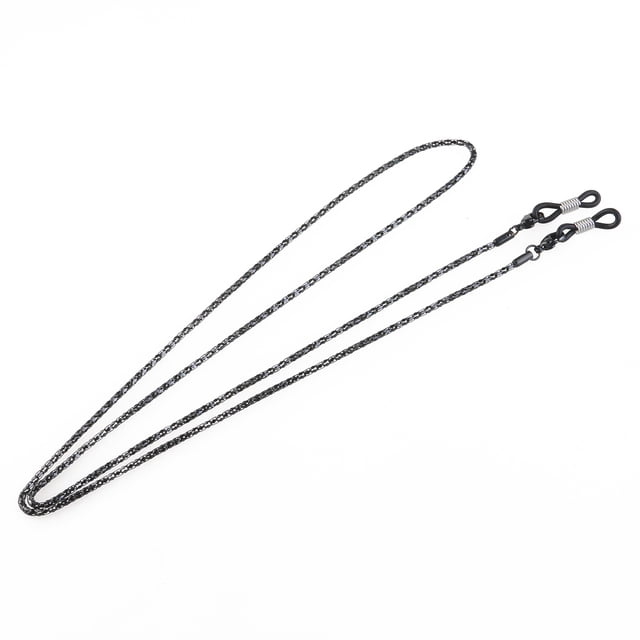 TAILTOSS 1Pack Adjustable Eyeglass Chain for Men with Simple and Practical Design in Black Back to School