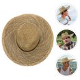 thumbnail image 4 of Wide Brim Straw Hat for Men UV Sun Protection Summer Decorative, 4 of 8