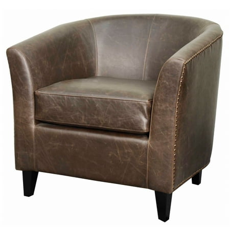 Orson Modern Rustic Bonded Leather Tub Chair Multiple Colors Orson Modern Rustic Bonded Leather Tub Chair Multiple Colors