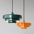 thumbnail image 2 of Nordic led pendant light macaron carbon steel aluminum white dark green orange illuminations for restaurant living rooms fixture, 2 of 12