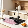 thumbnail image 5 of Sink Sponge Holder with Splash Guard, 14inch×5inch×3.5inch, Reusable Kitchen Water Baffle Clothes Protection, Foldable Anti-Splash Water Guard Household, Suction Mount Sink Splash Shield, 5 of 8