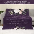 thumbnail image 5 of Mom Gifts, Gifts for Mom, Mom Birthday Gifts, 40th 50th 60th Birthday Gifts for Women for Mom, Christmas Day Gifts for Mom, Mom Birthday Gifts from Daughter Son Soft Throw Blanket 50" x 60", Purple, 5 of 6