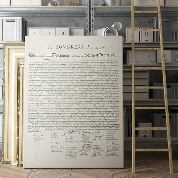 The Declaration Of Independence Canvas Wall Art Print