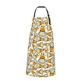 thumbnail image 2 of Lsque Giraffes Head Waterproof Apron Chef Aprons for Men Heavy Duty Chemical Work Apron Extra Long Grilling Aprons with Adjustable Bib Apron, 2 of 9