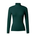 thumbnail image 4 of YUEHUA Sweaters for Women Winter Fall Clothes 2025 New Turtleneck Sweater Slim-fit Thick Knitted Sweater Dark Green, 4 of 5