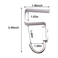 thumbnail image 2 of Gancho sin clavos de aleación de aluminio para espacio de escritorio para estudiantes, paquete de 2 ganchos para bolsas de oficina (2,6 cm/1,02 pulgadas, apto para placa de 2,5 cm/0,98 pulga, 2 of 5
