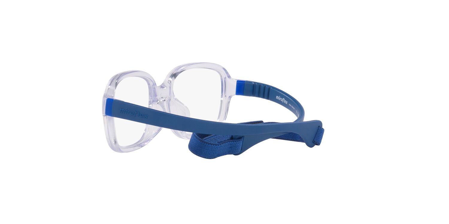 Miraflex Youth Fort-x Flexible Crystal Eyeglasses with Headband and Case, 44mm