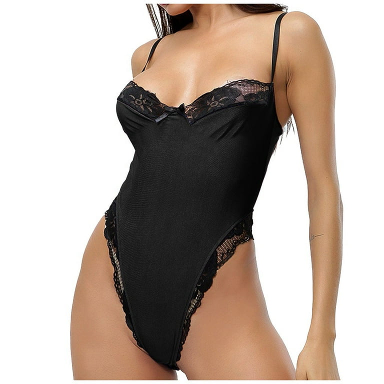 JDEFEG Lingerie Women Plus Size with Zipper Teddy Underwear