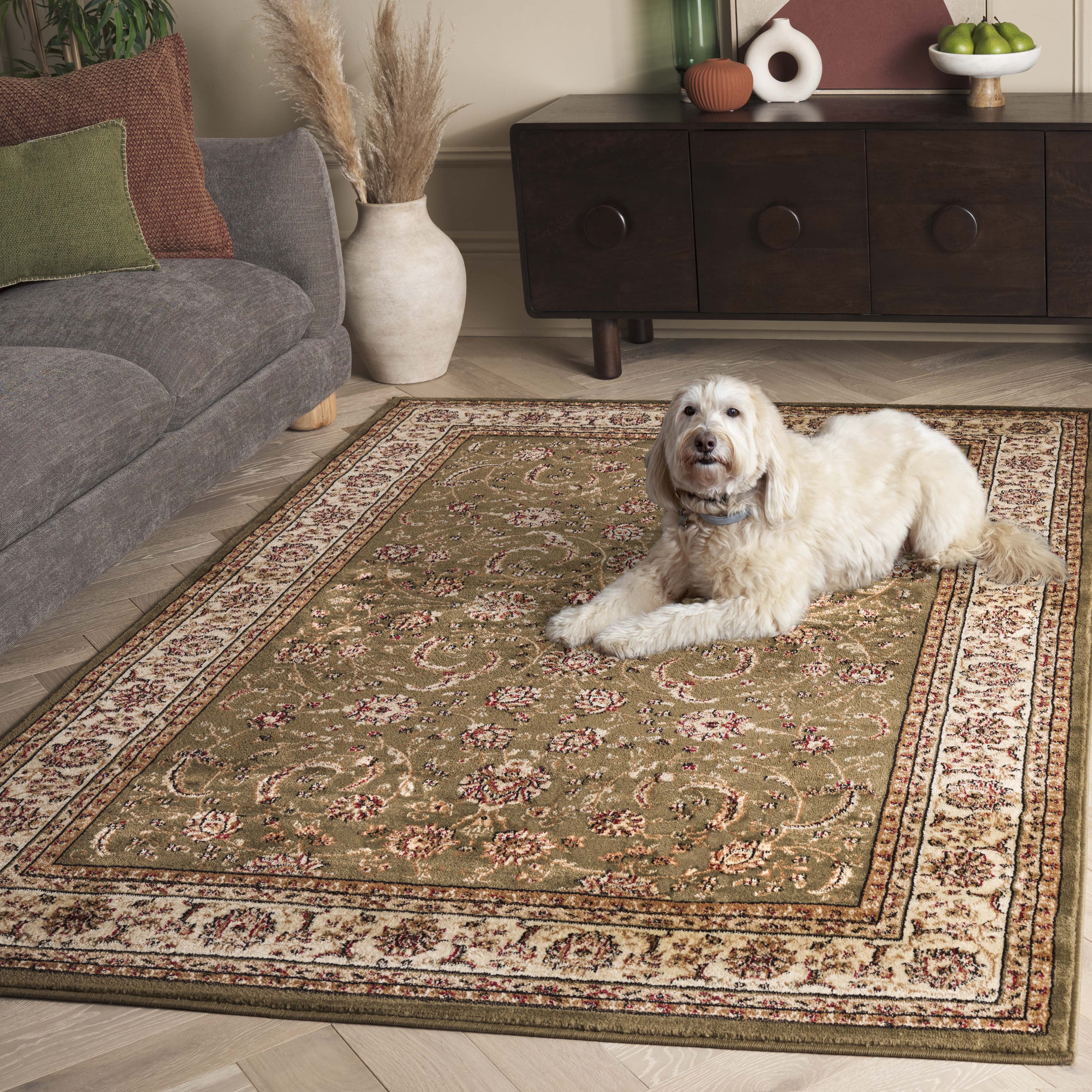 Safavieh Lyndhurst Priscilla Floral Area Rug, Sage/Ivory, 6' x 8'