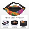 thumbnail image 5 of Easygdp Colorful Parrot Jungle Dream A Fanny Pack for Men Women,Fashion Waist Packs,Travel Hiking Chest Bag Daypack, 5 of 7