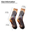 thumbnail image 2 of Uemuo Sunset Calf Flower Field Printed Kids Boys Socks Seamless Crew Socks Crazy Funny Athletic Sport Socks for Children, 2 of 6