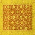 thumbnail image 1 of Ahgly Company Machine Washable Indoor Square Oriental Yellow Traditional Area Rugs, 7' Square, 1 of 4