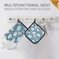 thumbnail image 4 of Yayeee Oven Mitts and Pot Holder Set of 2 Heat Resistant Kitchen Gloves Baking Hot Pad, Easter Eggs, 4 of 5