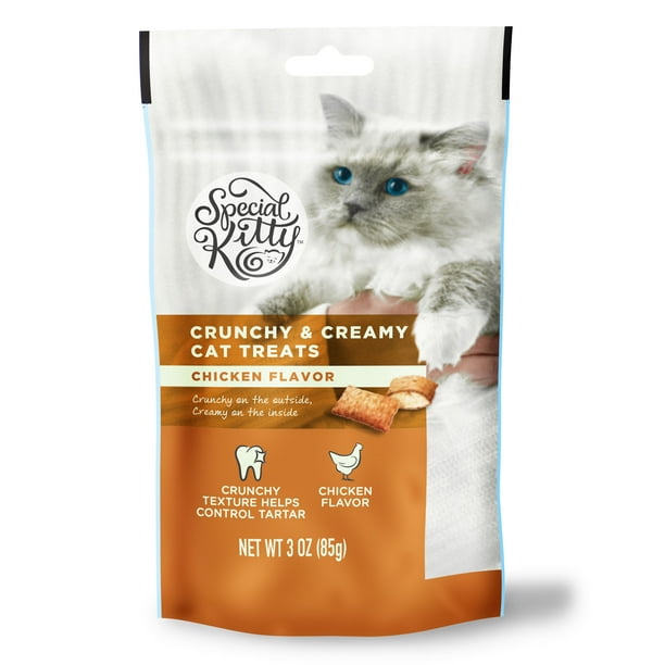 Special Kitty Crunchy & Creamy Cat Treats, Chicken Flavor, 3 oz