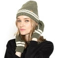 thumbnail image 2 of Empire Cove Winter Set Knit Striped Beanie and Touch Screen Gloves Gift Set, 2 of 5