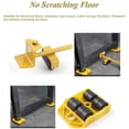thumbnail image 3 of Furniture Lifter with 4 Pack Moving Sliders Heavy Furniture Roller Move Tools Max Up for 150KG/330 LB, 360 Degree Rotatable Pads (Yellow), 3 of 9