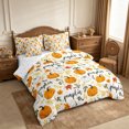 thumbnail image 2 of Erosebridal Fall Pumpkin Queen Bedding 7pcs,Thanksgiving Day Bedding Comforter Set Queen,Orange White,Reversible, 2 of 6