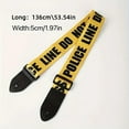 thumbnail image 3 of AINMEGE Adjustable Guitar Strap, Durable Nylon Checkered Guitar Shoulder Strap with Leather Ends (Yellow), 3 of 4