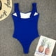 thumbnail image 4 of Moda mujer sexy traje de baño volantes sólido sin espalda siamés traje de baño Fridja  nalpqowj51861, 4 of 5