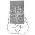 thumbnail image 1 of Grandest Birch 6Pairs/Set Circle Hoop Dangle Earrings Pendant for Female Daily Outfits Metal Silver, 1 of 8