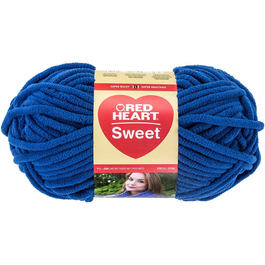 Red Heart Sweet Yarn, Navy, Polyester, 200g, Blue