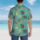 thumbnail image 4 of Fotbe Cute Animals Camisa Hawaiana para Hombre Unisex – Camisa Casual de Verano con Botones de Manga Corta de Algodón y Lino,3X-Large, 4 of 7