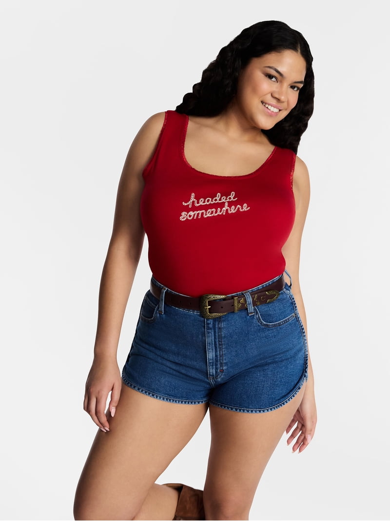 KARRY American sleeve tank レッド 1200W-7044-Red-0-